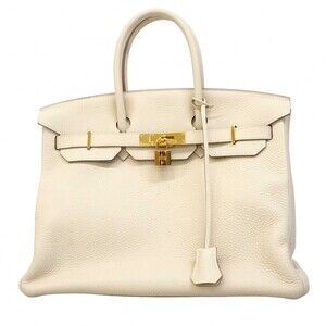 Hermes Birkin 35 Handbag, Taurillon Clemence Leather, Y Stamp, Women's, P2757720